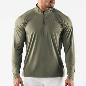 Sudadera informal extragrande para hombre, de poliéster, con cremallera de un cuarto, forro polar, bolsillo frontal en el pecho, lyocell reciclado, elastano, resistente al viento - Product Image 3