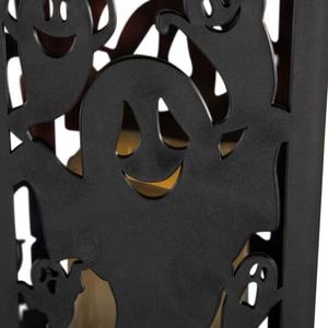 Lanterne porte-bougie en métal avec motif fantôme découpé, idéale pour les décorations d'Halloween 2026 – Nouveauté très prisée - Product Image 4