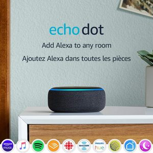 <b>Echo</b> <b>Dot</b> (<b>3rd</b> <b>Gen</b>) Smart Speaker with Alexa, Charcoal - Product Image 2