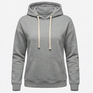 Sweat à capuche oversize pour femme, coupe ample, épaules tombantes, motif uni, impression de logo personnalisée, streetwear, haut de qualité supérieure - Product Image 1