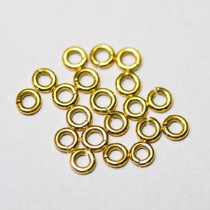 14k Solid Yellow Gold Open Jump <b>Rings</b> 3mm 20 Gauge (10 Pieces) Jewelry Findings & Components - Product Image 2