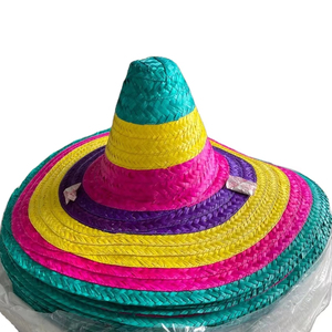 Natural <b>Straw</b> Mexican Sombrero <b>Hat</b> Wide Brim From Vietnam For Beach Wear Festival Costume Party Decoration And Outdoor Use - Product Image 1