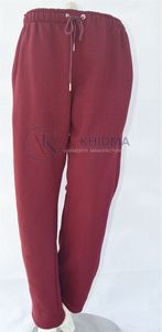 Pantalon parachute marron pour femme, coupe ample, ourlet ajustable, taille élastique, en polaire respirant, écoresponsable, streetwear, vente en gros OEM - Product Image 5