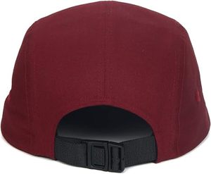 Casquette Snapback Unisexe 5 Panneaux en Coton Bordeaux Uni, Visière Plate Ajustable, Style Urbain pour Adultes, Tenue Décontractée Quatre Saisons - Product Image 2