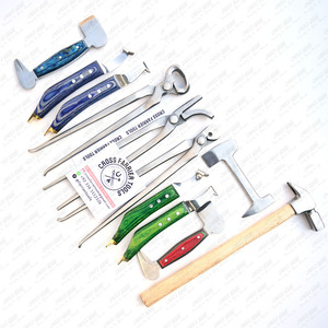 11pcs Farrier Tools Kit Horse <b>Nail</b> Puller, Nipper, Saddle Clincher, Farrier Hoof <b>Buffer</b>, Loop Hoof Knife for hoof Trimming - Product Image 1