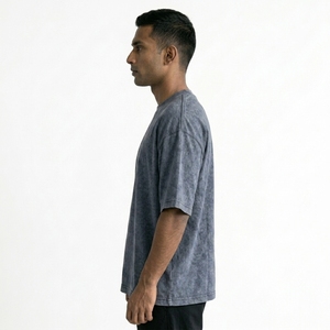 เสื้อยืดเจอร์ซีย์ปักลายสำหรับผู้ชาย ผ้าคอตตอนเนื้อหนัก 230 กรัม ทรงโอเวอร์ไซส์ ระบายอากาศได้ดี ป้องกันรอยยับ คอกลม - Product Image 2