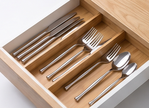 Ensemble de couverts minimalistes en acier inoxydable, finition miroir, manche long, passe au lave-vaisselle, vaisselle de mariage, cuillères, fourchettes, couteaux - Product Image 4