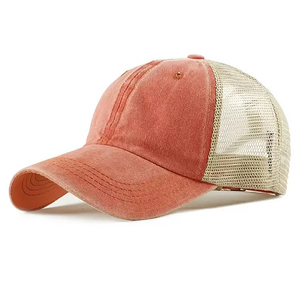 Gorra Trucker Naranja de 6 Paneles, Tela de Malla, Ajustable, Unisex, Casual, para Primavera/Verano, Talla Adulto - Product Image 3