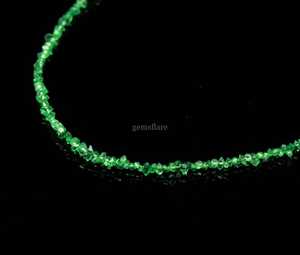 Collar de cuentas de diamante Herkimer verde en bruto, joyería de cristal de piedra de nacimiento de abril, collar llamativo de cuarzo Herkimer hecho a mano, al por mayor - Product Image 5