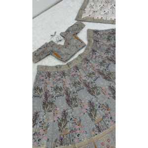 Beautiful <b>Wedding</b> <b>Dresses</b> Lehenga Choli with Thread Sequins Dori Work - Product Image 1