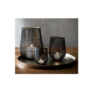 Best Quality Decorated Metal Wire <b>Black</b> Colored Finishing Handmade T Light Candle Holder Stand With <b>Set</b> Of 3 Different Sizes - Product Image 1