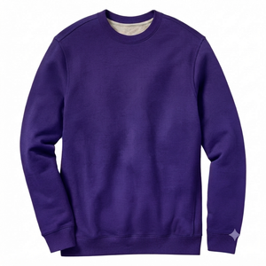 Sudadera con Capucha para Hombre, Corte Regular, Color Morado Real, para Otoño, Forro Polar Grueso, Manga Larga, Estilo Formal, Prenda Lisa para Otoño, Servicio OEM - Product Image 1