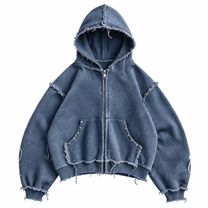 <b>Mens</b> <b>Zip</b> <b>Up</b> Hoodie Wholesale Heavyweight <b>Fleece</b> Custom Printed Factory Supplier for Apparel Brands USA - Product Image 3
