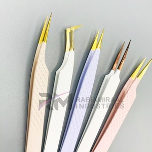 แหนบต่อขนตาปลายเรียบเคลือบสีพลาสม่า RMI ทำจากสแตนเลสสตีลเคลือบสี  สำหรับต่อขนตาอย่างแม่นยำ - Product Image 2