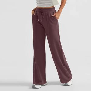 กางเกงจ็อกเกอร์ผ้าแคนวาสน้ำหนักเบา ระบายอากาศได้ดี เป็นมิตรกับสิ่งแวดล้อม สำหรับผู้หญิง ใส่ได้ในฤดูหนาว มีเชือกผูกเอว ทรงขาตรง คุณภาพสูง สีพื้น เหมาะสำหรับออกกำลังกาย - Product Image 5