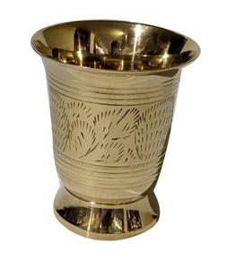 Vaso de vidrio tipo tumbler Lassie para bebidas frías, vaso de chupito de latón, logotipo personalizable, 100% hecho a mano, vaso de alta calidad, precio mayorista. - Product Image 2