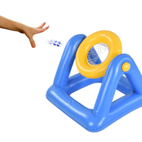 Jeu de lancer gonflable en PVC écologique pour enfants, jouet aquatique d'extérieur avec cible de football, cercle de lancer et support de ballons