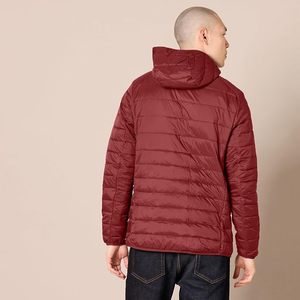 Chaqueta acolchada con capucha para hombre, con cierre, abrigo de invierno informal, cálido, relleno de plumón. - Product Image 6