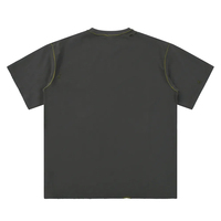 T-shirt Homme Personnalisé Coupe Boxy Vintage Épais Délavé à l'Acide 100% Coton Coupe Slim Court avec Panneaux Cousus Anti-UV Séchage Rapide