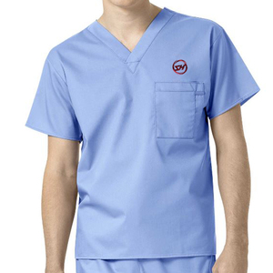 Anti-wrinkle Breathable Woven Customized Low MOQ Unisex <b>Scrubs</b> Uniforms <b>Scrub</b> Suits High Quality V Neck Stretching <b>Scrubs</b> <b>Sets</b> - Product Image 3