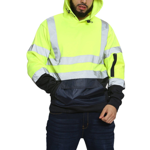 Reflective Hoodie High Visibility Safety Workwear for <b>Construction</b> Road Industrial Outdoor Use Durable Warm <b>Work</b> <b>Jacket</b> - Product Image 1