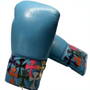 Gants de boxe professionnels à lacets en cuir de vachette véritable, légers, nouvelle collection, design tendance, best-seller - Product Image 5