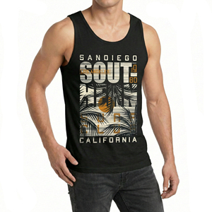 Custom Logo Men's Graphic Sublimation Tank <b>Top</b> Casual Urban Streetwear Sleeveless Shirt Wholesale Personalized Style Tank <b>Tops</b> - Product Image 1