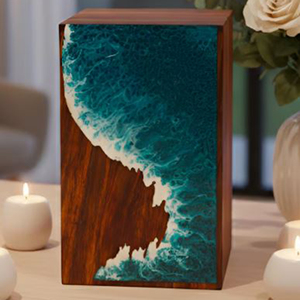 Handcrafted Wooden Funeral Urn Luxury Mahogany Cremation Urn for Adults Wooden Urn with <b>Tree</b> of Life Engraving by AYAANS - Product Image 5
