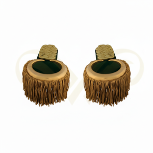 Epaulettes Ceremoniales Personalizados en Verde y Dorado con Flecos Metálicos Premium para Uniformes de Oficiales - Product Image 4