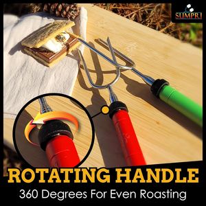 Juego de 6 Palitos Telescópicos Giratorios para S'mores, Utensilios para Asar Malvaviscos en Fogatas, para Acampar - Product Image 2