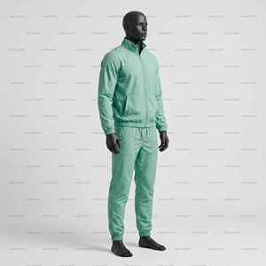 Conjunto Deportivo de 2 Piezas para Hombre, Chaqueta Deportiva con Cierre y Pantalones Jogger de Nailon, Personalizable con Logotipo, Cortavientos, Venta al Por Mayor - Product Image 2