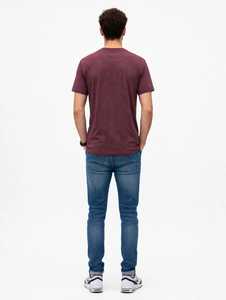เสื้อยืดคอกลมแขนสั้นสีแดงเลือดหมูสำหรับผู้ชาย ทรงปกติ สวมใส่สบาย พิมพ์ลาย ผ้าฝ้าย 100% น้ำหนัก 300 กรัม เป็นมิตรกับสิ่งแวดล้อม พิมพ์ลายด้านหน้า - Product Image 2
