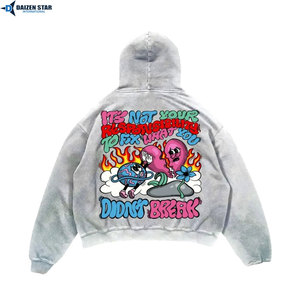 Sudadera con Capucha Lisa al por Mayor, 100% Algodón, Sudadera con Capucha de Felpa, Impresión Personalizada, Logotipo Bordado - Product Image 5