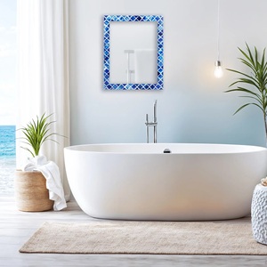 Miroir mural de luxe tendance pour la décoration intérieure, design incrusté de os, idéal pour hôtels et salles de bain, vente chaude - Product Image 4