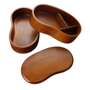 <b>Wooden</b> Chapati Box Casserole Roti <b>Boxes</b> Wood Roti Serving Box With <b>Wooden</b> Lid Unique Shape Bento Box - Product Image 5