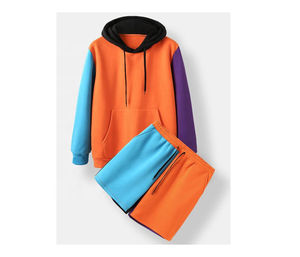 Ensemble deux pièces streetwear hiver homme le plus vendu : sweat à capuche et short 100 % coton avec logo personnalisé pour adultes - Product Image 6