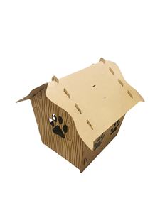 Casa para Mascotas Ecológica Personalizada para Perros y Gatos, Caja Cuadrada Autoensamblable de Cartón Corrugado, Materiales Reciclados, Impresa - Product Image 2