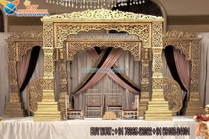 Conjunto de Mandap de boda con temática tradicional de bollwood, el último Mandap de humidificación de escenario para boda, único, de Asia del Sur, para escenario - Product Image 4