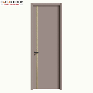Puerta Interior Moderna de MDF con Diseño de Madera WPC, Aislamiento Acústico y Resistencia a las Termitas, para Hotel, Villa, Sala de Estar, Fabricación OEM/ODM - Product Image 1