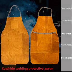 Sleeveless Canvas/Leather Bib <b>Apron</b> - Product Image 6