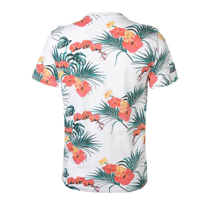 Camiseta con Estampado Floral 3D al por Mayor - Escena Vibrante de la Selva Hawaiana - Ropa Transpirable de Secado Rápido para Hombre - Product Image 3