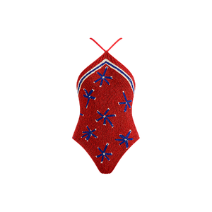 Wholesale New Design Hand <b>Beaded</b> Women Bodysuit with Floral Bodycon Fit Heavy Craft Full Embroidery & <b>Beaded</b> Designer Swimsuit - Product Image 3