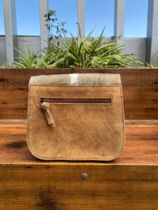 Femmes Tan véritable daim cuir botte point sacs à bandoulière pour femmes cheveux occidentaux sur peau de vache Laser gaufrage sacs à main de créateur - Product Image 5