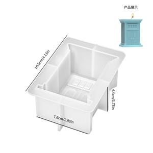 Three House Candle Aromatherapy Candle <b>Soap</b> Castle House Gypsum Resin Candle <b>Silicone</b> <b>Mold</b> - Product Image 6