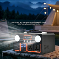 Station d'alimentation portable à onde sinusoïdale modifiée 300W avec lumière LED pour le camping en plein air, la maison et les situations d'urgence