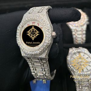 Reloj de Diamantes de Lujo para Mujer Pahal Jewels, Caja Redonda de Acero Inoxidable de 38 mm, Reloj de Cuarzo Analógico de Moda - Product Image 2