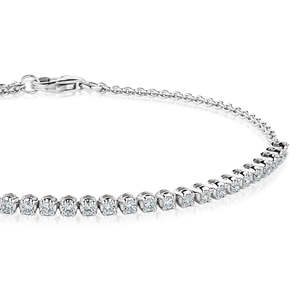 Lab Grown Diamond Tennis <b>Bracelet</b> 14KT White Gold 0.50 Carat Brilliant Cut IGI Certified Trendy Minimal Elegant Jewelry Gift - Product Image 4