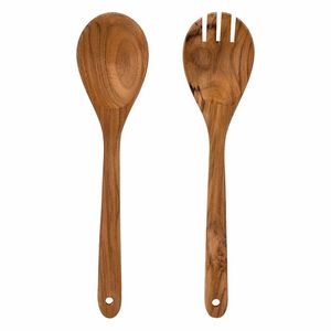 Modern Luxury Eco-Friendly Acacia Wood <b>Salad</b> <b>Tools</b> Set Multifunction Dishwasher Safe American Style Natural Long Spatula - Product Image 3