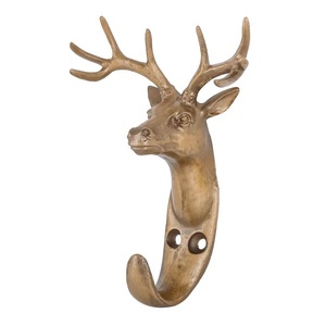 Brushed <b>Gold</b> Finish Decorative <b>Wall</b> <b>Hook</b> Modern Primitive Metal Hanger Handcrafted Style Heavy Duty Single <b>Hook</b> for Coats & Hats - Product Image 5