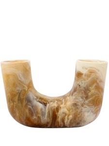Vase double tube en résine ambrée, style bohème, fait main, support floral de table, surface rugueuse, décoration intérieure - Product Image 3